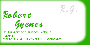 robert gyenes business card
